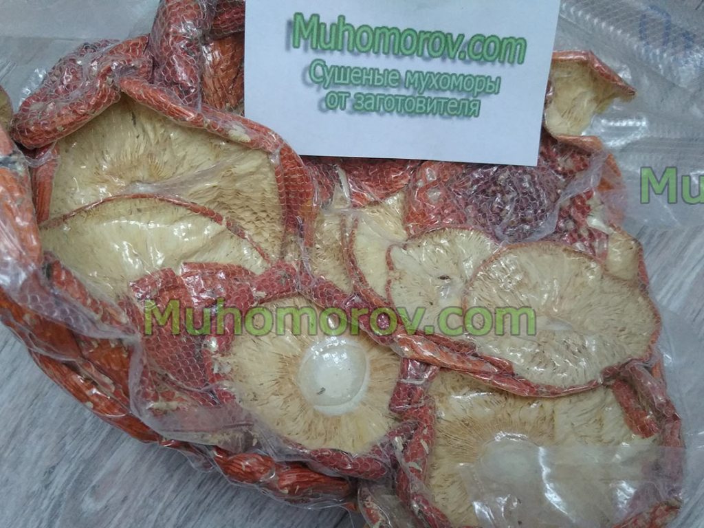 Мухоморы в вакуумных пакетах